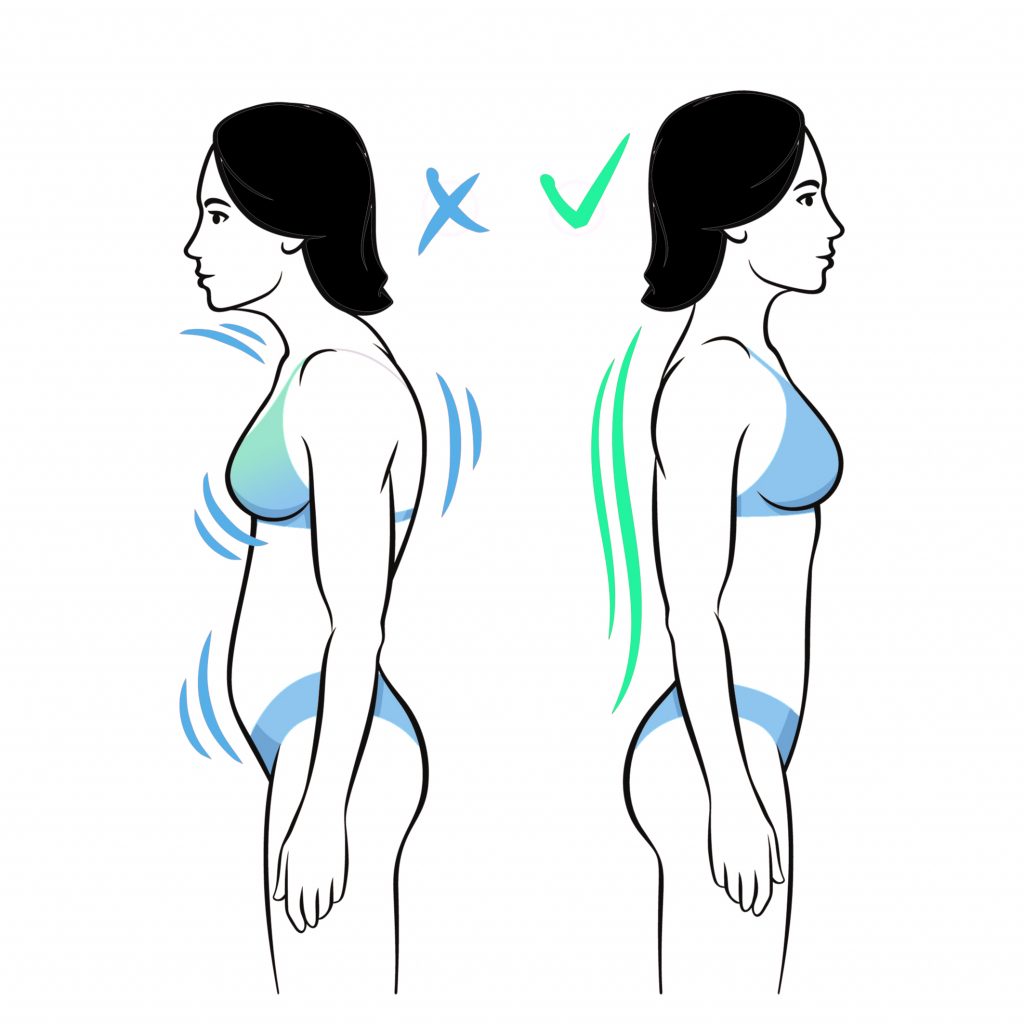IIlustration correction posture du dos